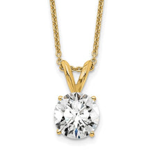 Load image into Gallery viewer, 14kt Lab Grown Diamond Solitaire Gold Necklace