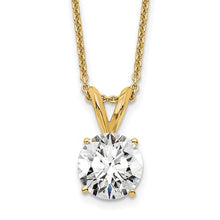 Load image into Gallery viewer, 14kt Lab Grown Diamond Solitaire Gold Necklace
